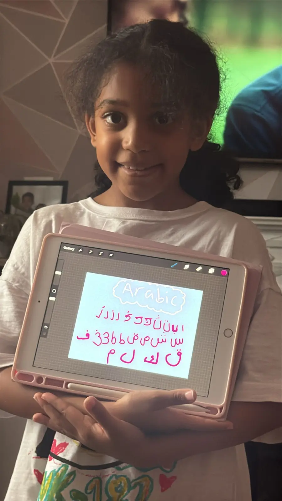 Little Girl Learnt Basic QUran Tajweed with our female tutor, showing her work