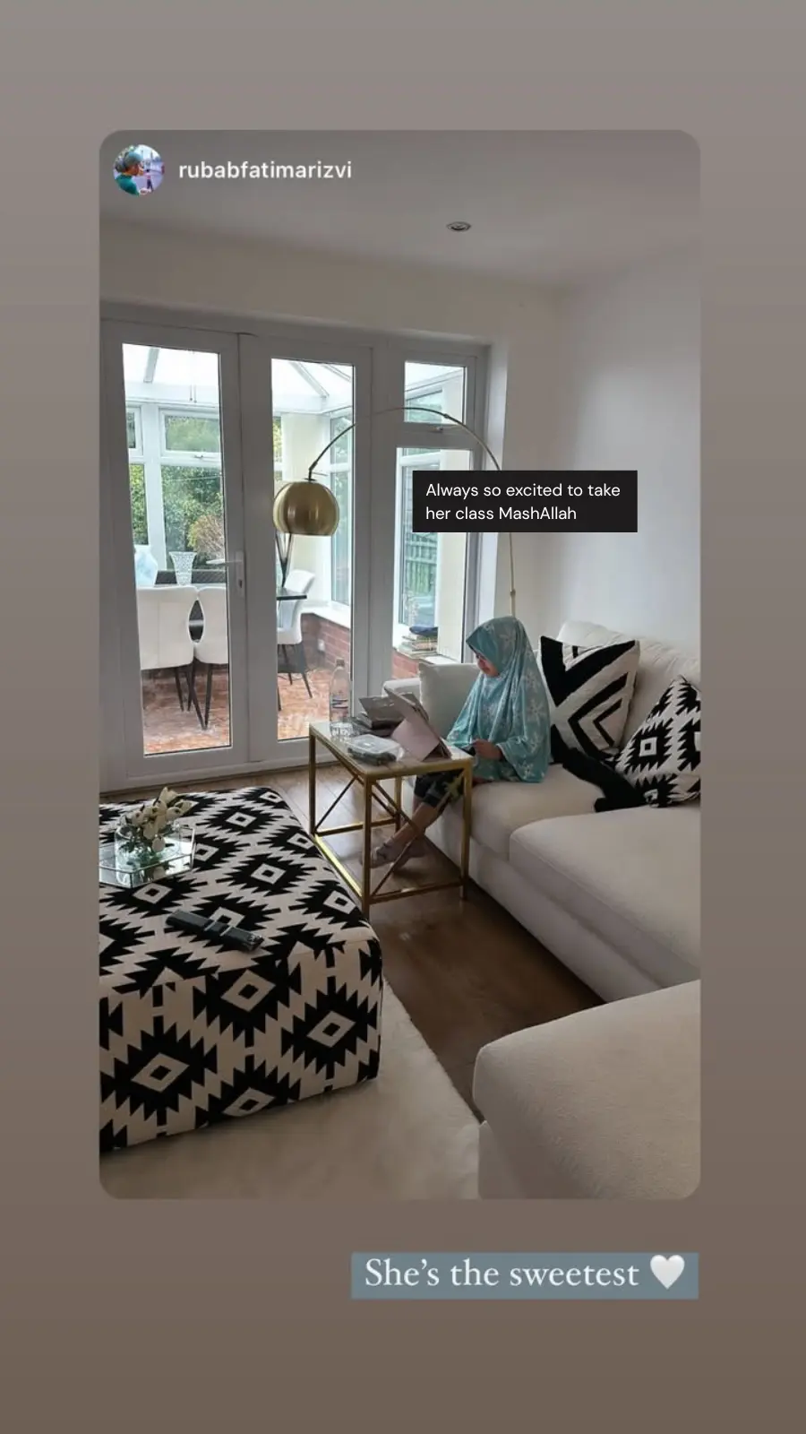 Picture of a Little Kid Attending Our Online Quran Class in USA